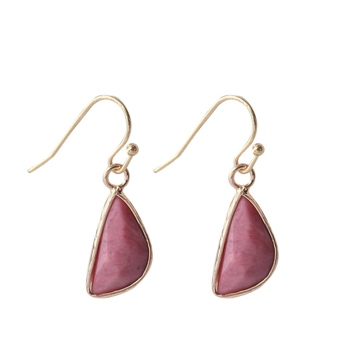 Pendientes de cristal de Olivenorma con corte semicircular y ángulo romo