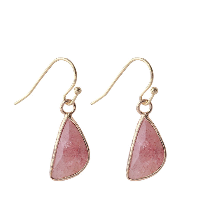 Pendientes de cristal de Olivenorma con corte semicircular y ángulo romo