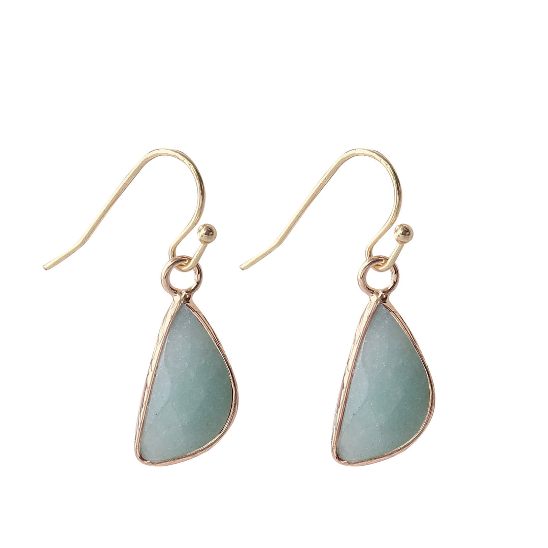 Pendientes de cristal de Olivenorma con corte semicircular y ángulo romo