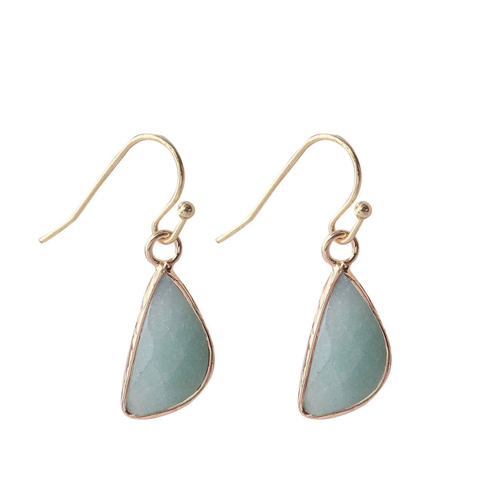 Pendientes de cristal de Olivenorma con corte semicircular y ángulo romo