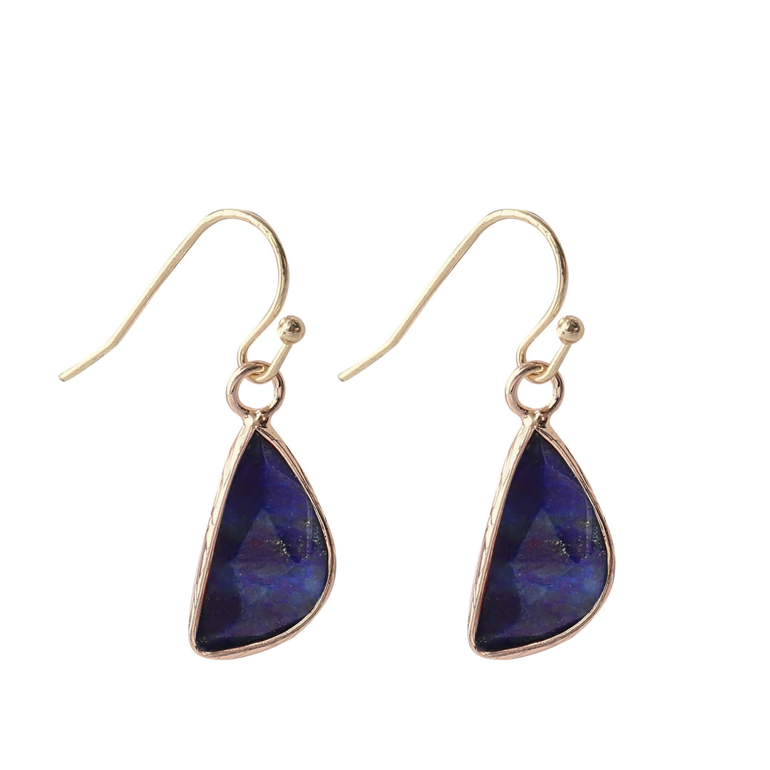 Pendientes de cristal de Olivenorma con corte semicircular y ángulo romo