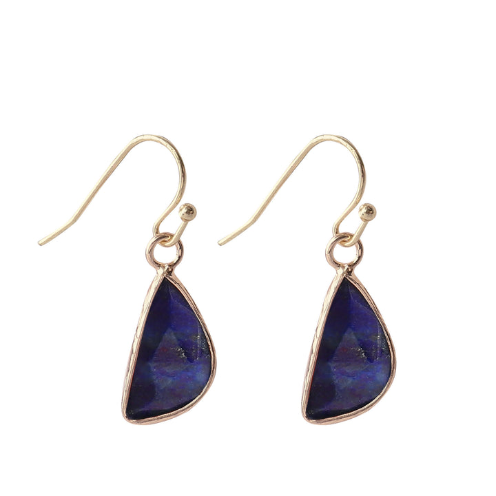 Pendientes de cristal de Olivenorma con corte semicircular y ángulo romo