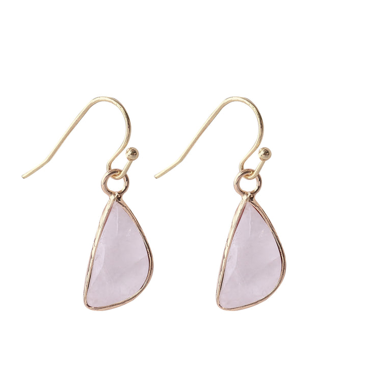 Pendientes de cristal de Olivenorma con corte semicircular y ángulo romo