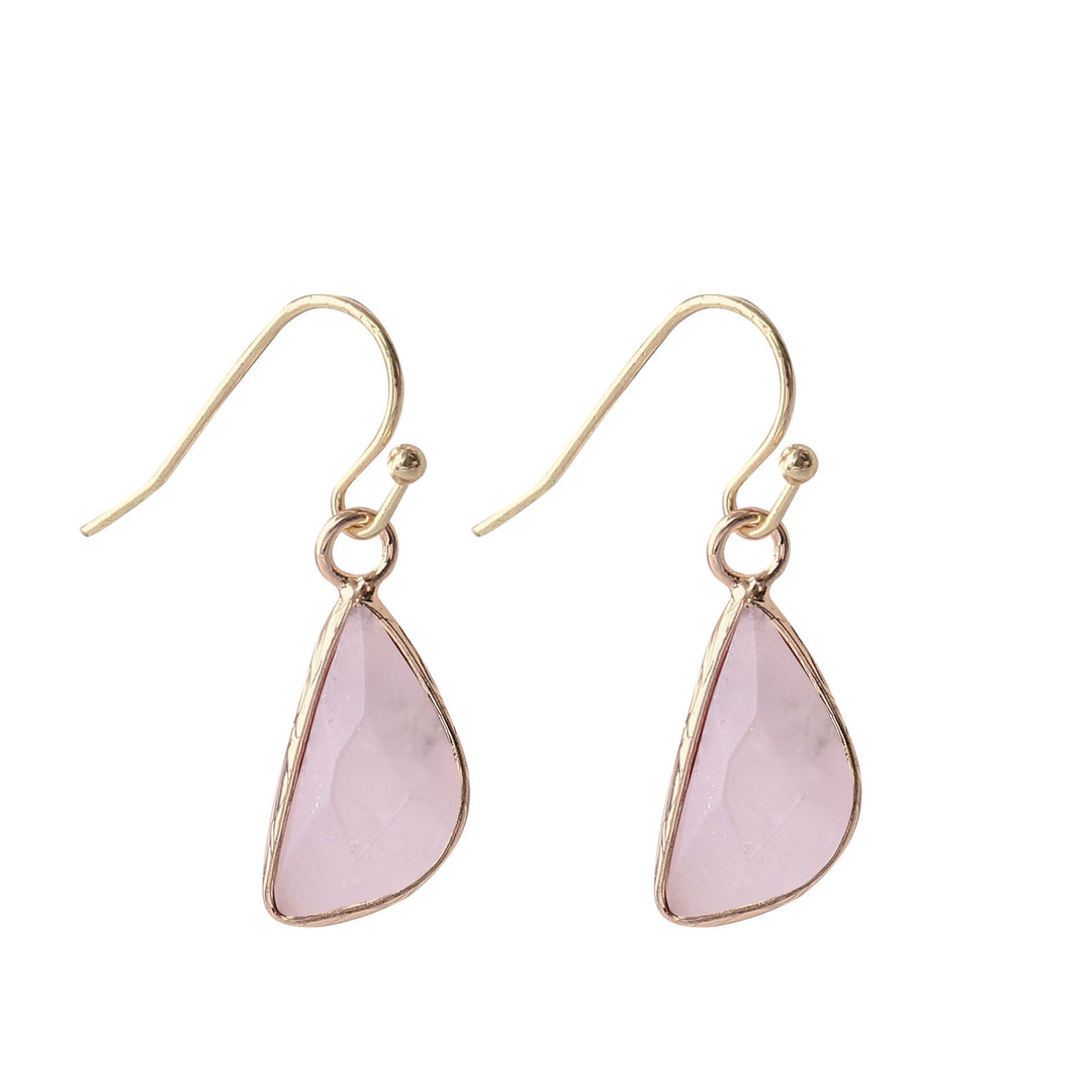 Pendientes de cristal de Olivenorma con corte semicircular y ángulo romo