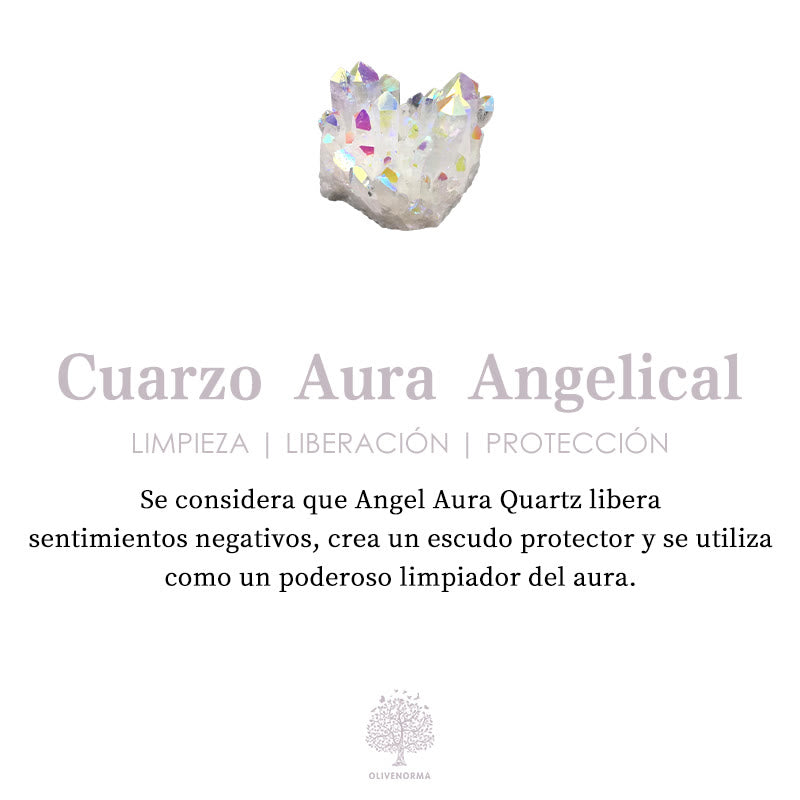 Geoda de cuarzo con aura de ángel de Olivenorma