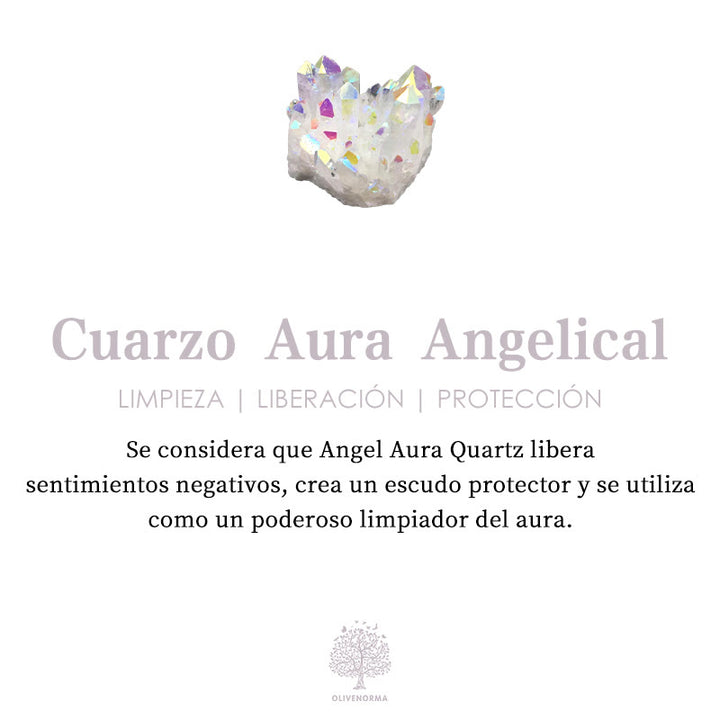 Geoda de cuarzo con aura de ángel de Olivenorma