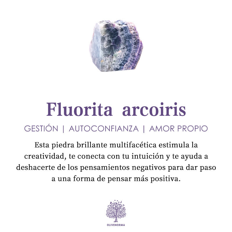 Varitas de cristal de fluorita arcoíris con forma de pico de Olivenorma