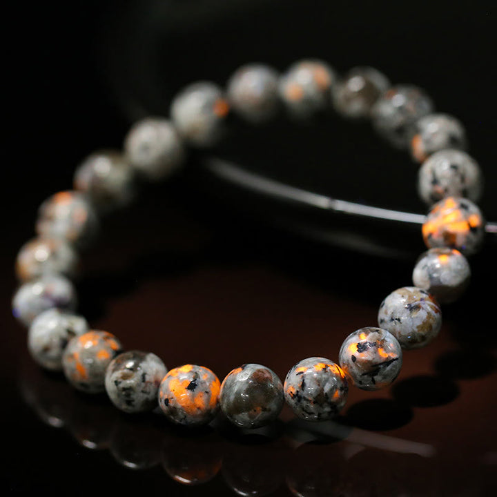 Pulsera Olivenorma de cuentas de yooperlita natural de 6-12 mm