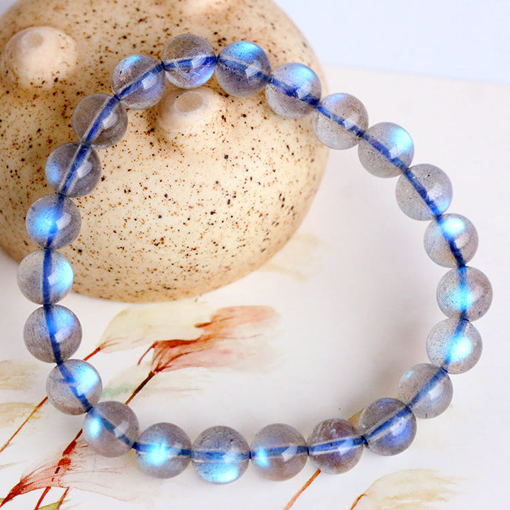 Pulsera de cuentas de labradorita natural Olivenorma 4-7A