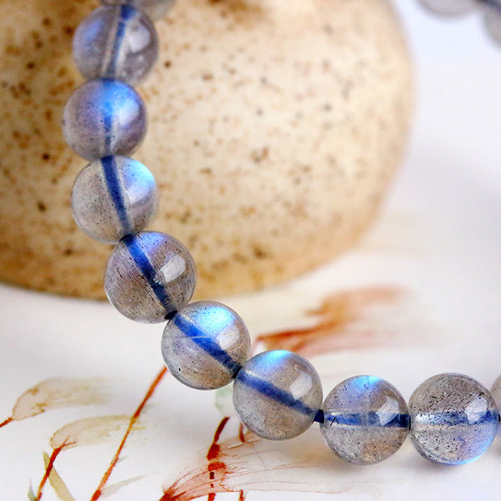Pulsera de cuentas de labradorita natural Olivenorma 4-7A