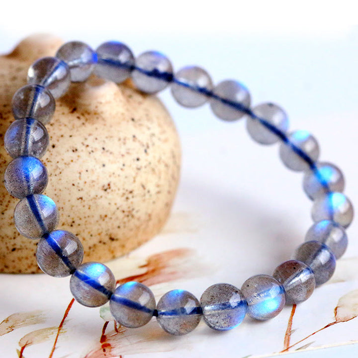 Pulsera de cuentas de labradorita natural Olivenorma 4-7A
