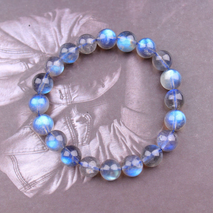 Pulsera de cuentas de labradorita natural Olivenorma 4-7A