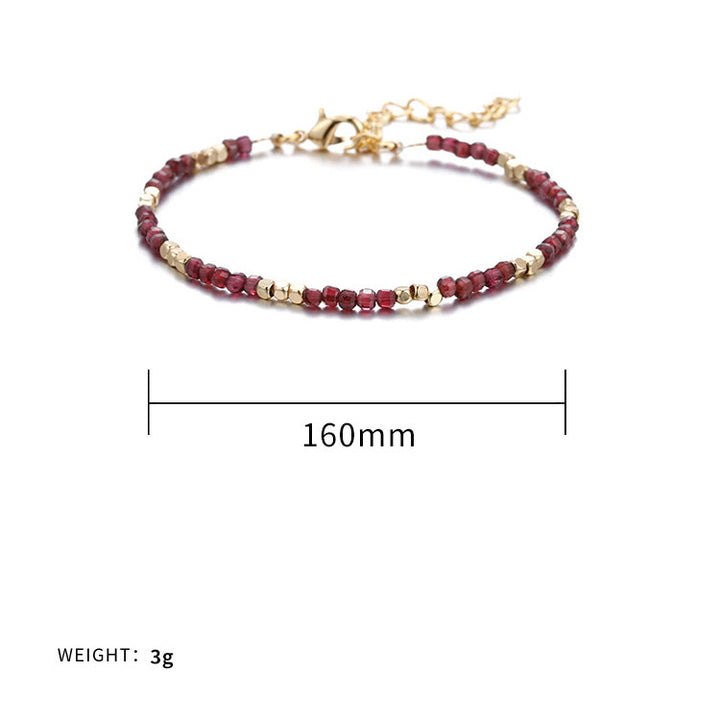 Pulsera con hebilla de metal tallada en cubo de piedra natural Olivenorma