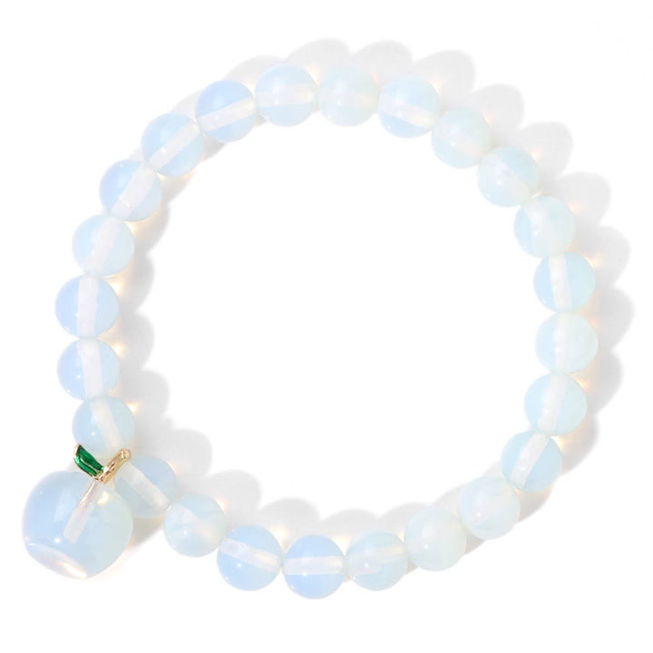 Pulsera Olivenorma con colgante de manzana y cuentas de piedra natural de 8 mm