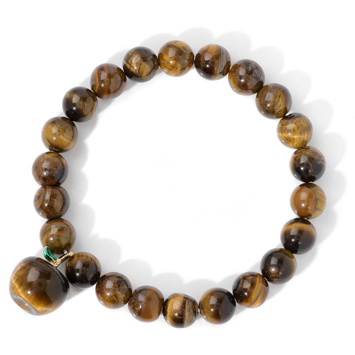 Pulsera Olivenorma con colgante de manzana y cuentas de piedra natural de 8 mm