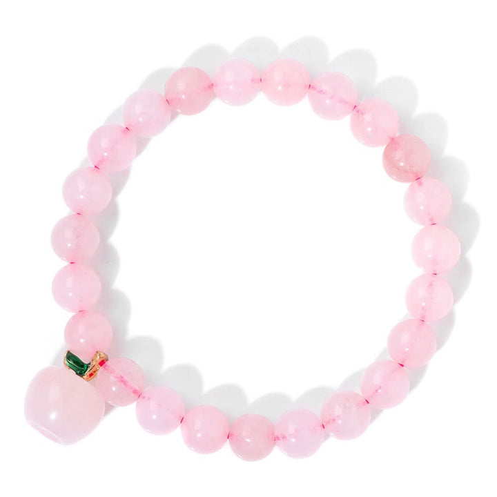 Pulsera Olivenorma con colgante de manzana y cuentas de piedra natural de 8 mm