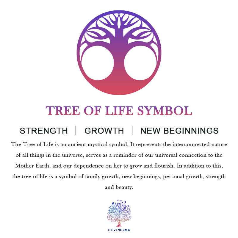 Pulsera de cuentas de turquesa natural con árbol de la vida de Olivenorma