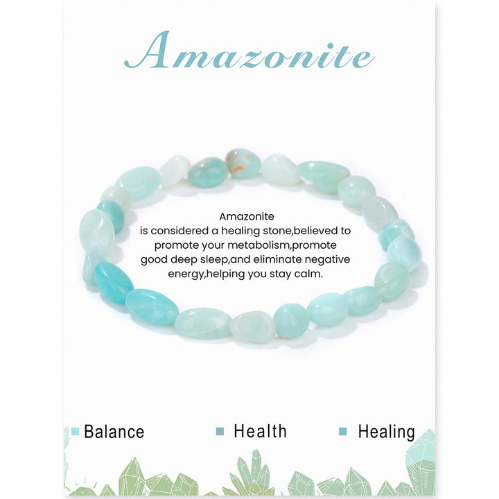 Pulsera Olivenorma de cuentas de cristal irregulares naturales de 6-8 mm