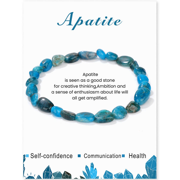 Pulsera Olivenorma de cuentas de cristal irregulares naturales de 6-8 mm