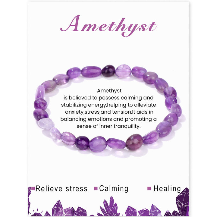 Pulsera Olivenorma de cuentas de cristal irregulares naturales de 6-8 mm