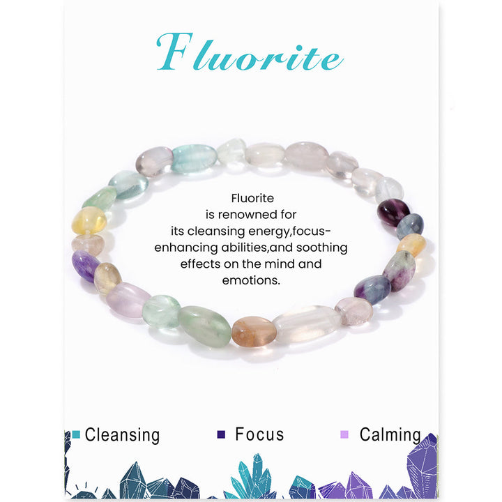 Pulsera Olivenorma de cuentas de cristal irregulares naturales de 6-8 mm