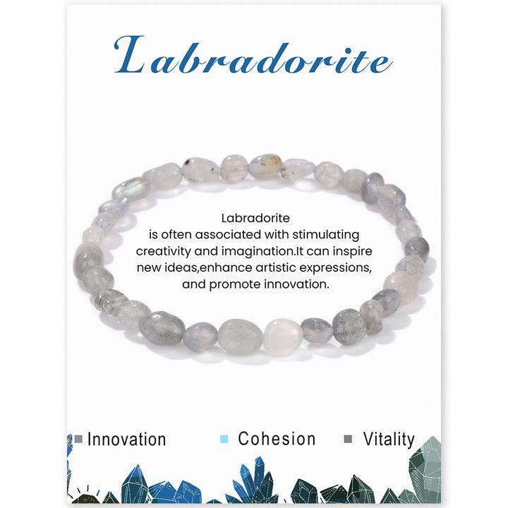 Pulsera Olivenorma de cuentas de cristal irregulares naturales de 6-8 mm