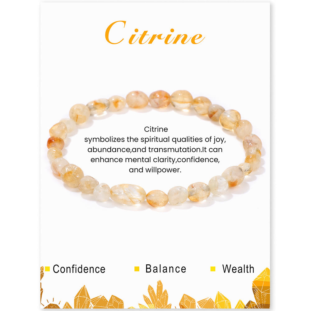 Pulsera Olivenorma de cuentas de cristal irregulares naturales de 6-8 mm