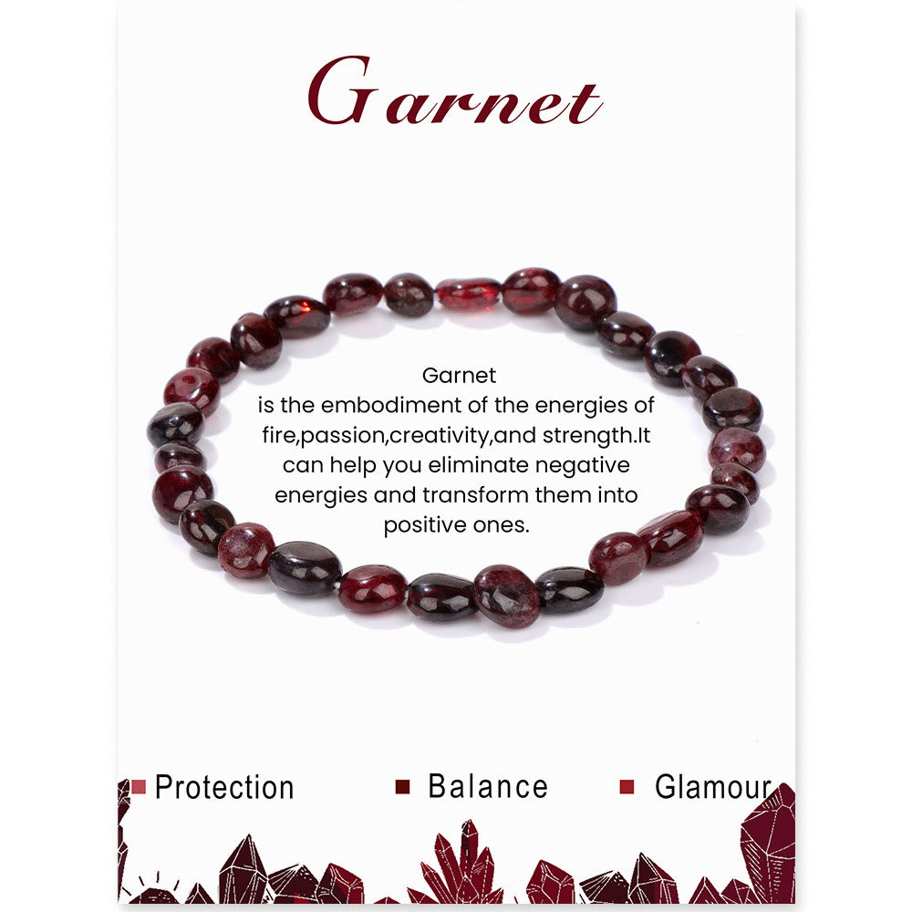 Pulsera Olivenorma de cuentas de cristal irregulares naturales de 6-8 mm