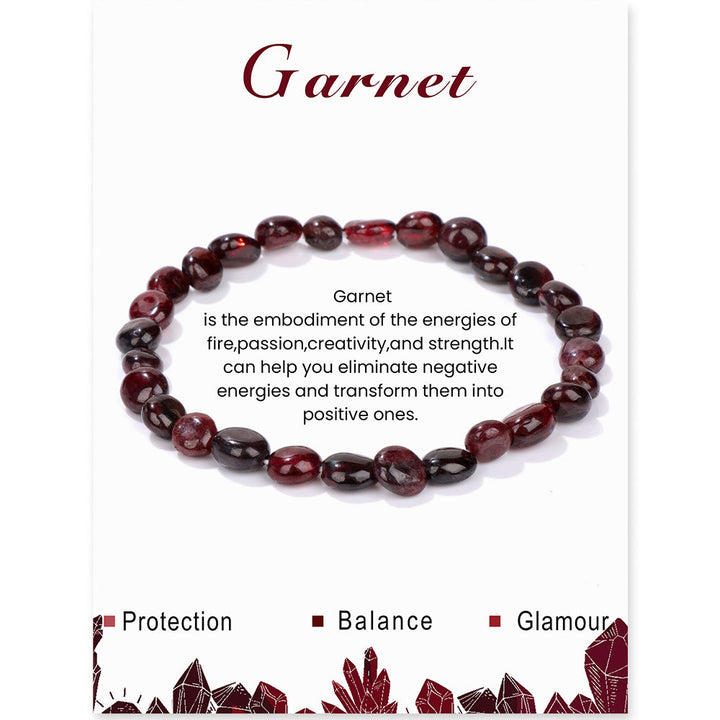 Pulsera Olivenorma de cuentas de cristal irregulares naturales de 6-8 mm