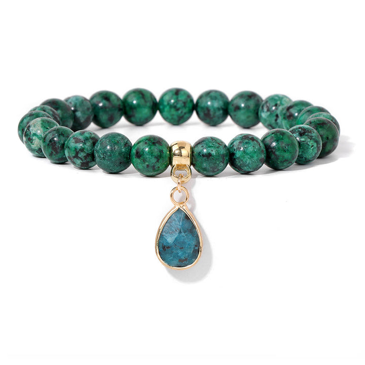 Pulsera Olivenorma de cuentas de cristal irregulares naturales de 8 mm