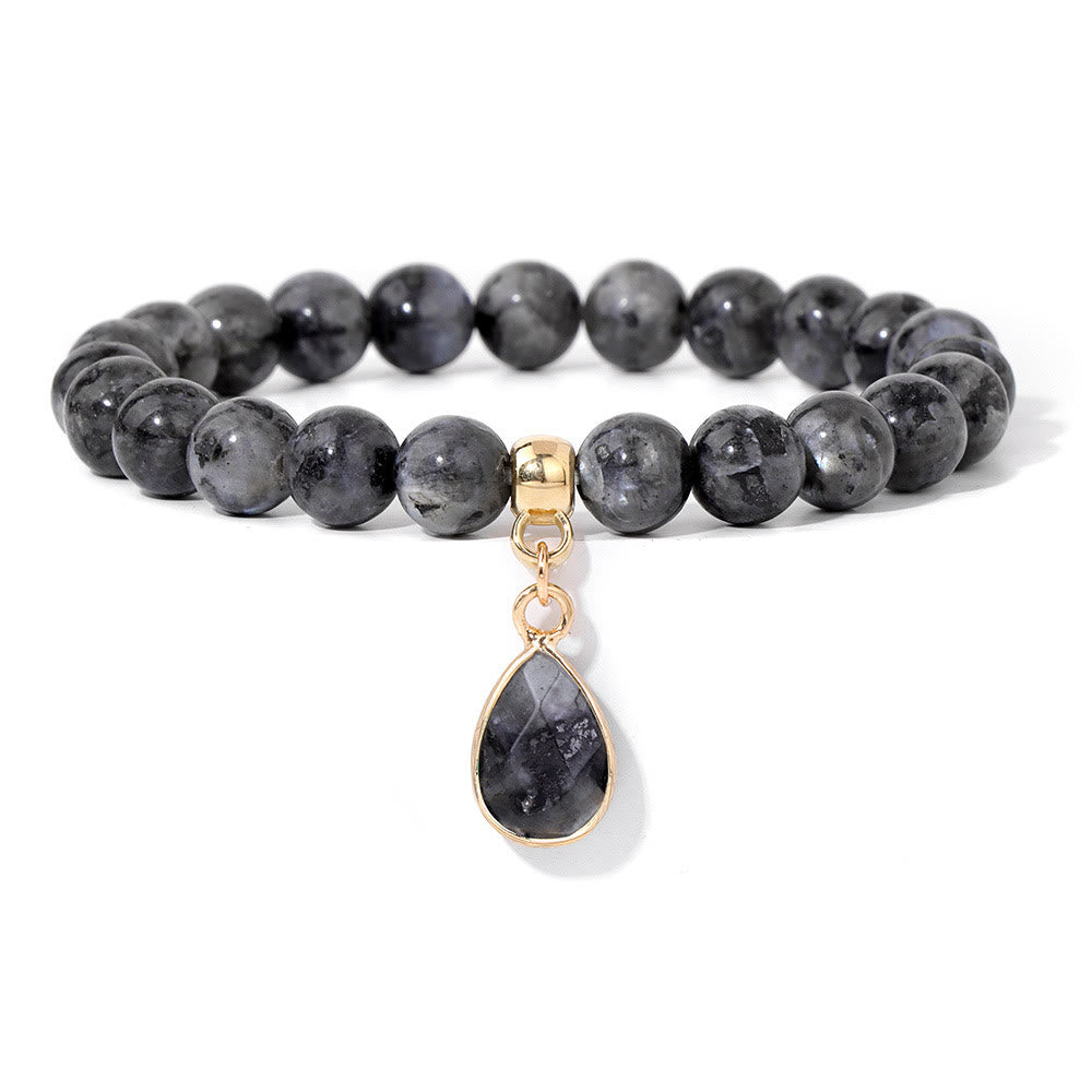 Pulsera Olivenorma de cuentas de cristal irregulares naturales de 8 mm