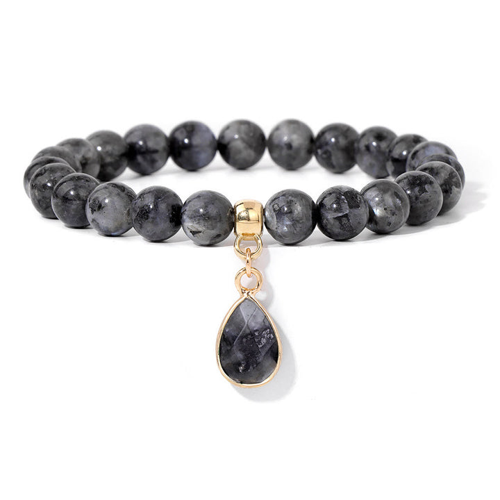 Pulsera Olivenorma de cuentas de cristal irregulares naturales de 8 mm