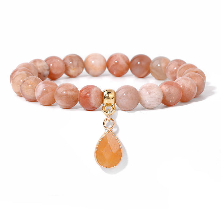 Pulsera Olivenorma de cuentas de cristal irregulares naturales de 8 mm