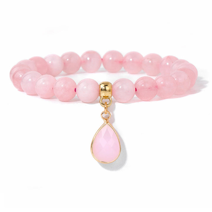 Pulsera Olivenorma de cuentas de cristal irregulares naturales de 8 mm