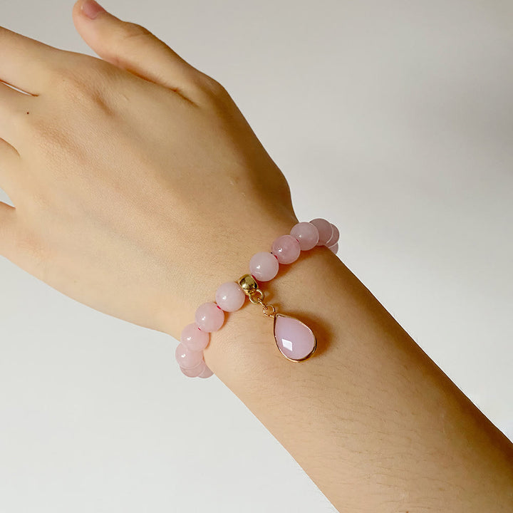 Pulsera Olivenorma de cuentas de cristal irregulares naturales de 8 mm