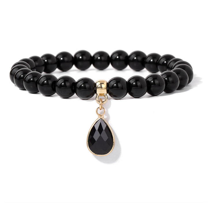 Pulsera Olivenorma de cuentas de cristal irregulares naturales de 8 mm