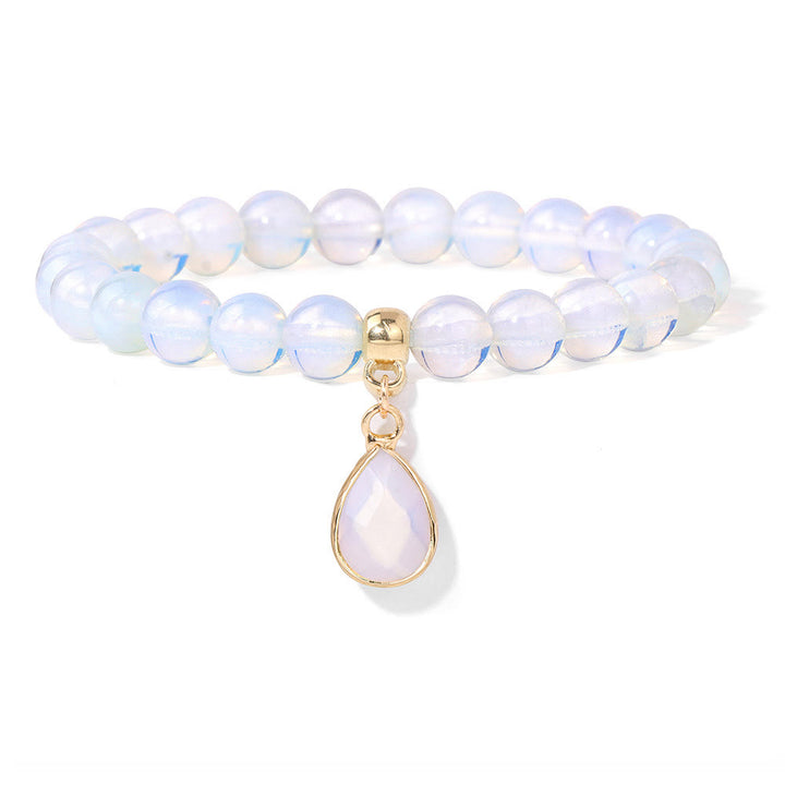Pulsera Olivenorma de cuentas de cristal irregulares naturales de 8 mm