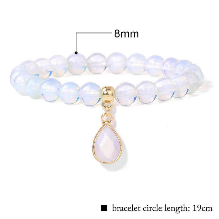 Pulsera Olivenorma de cuentas de cristal irregulares naturales de 8 mm
