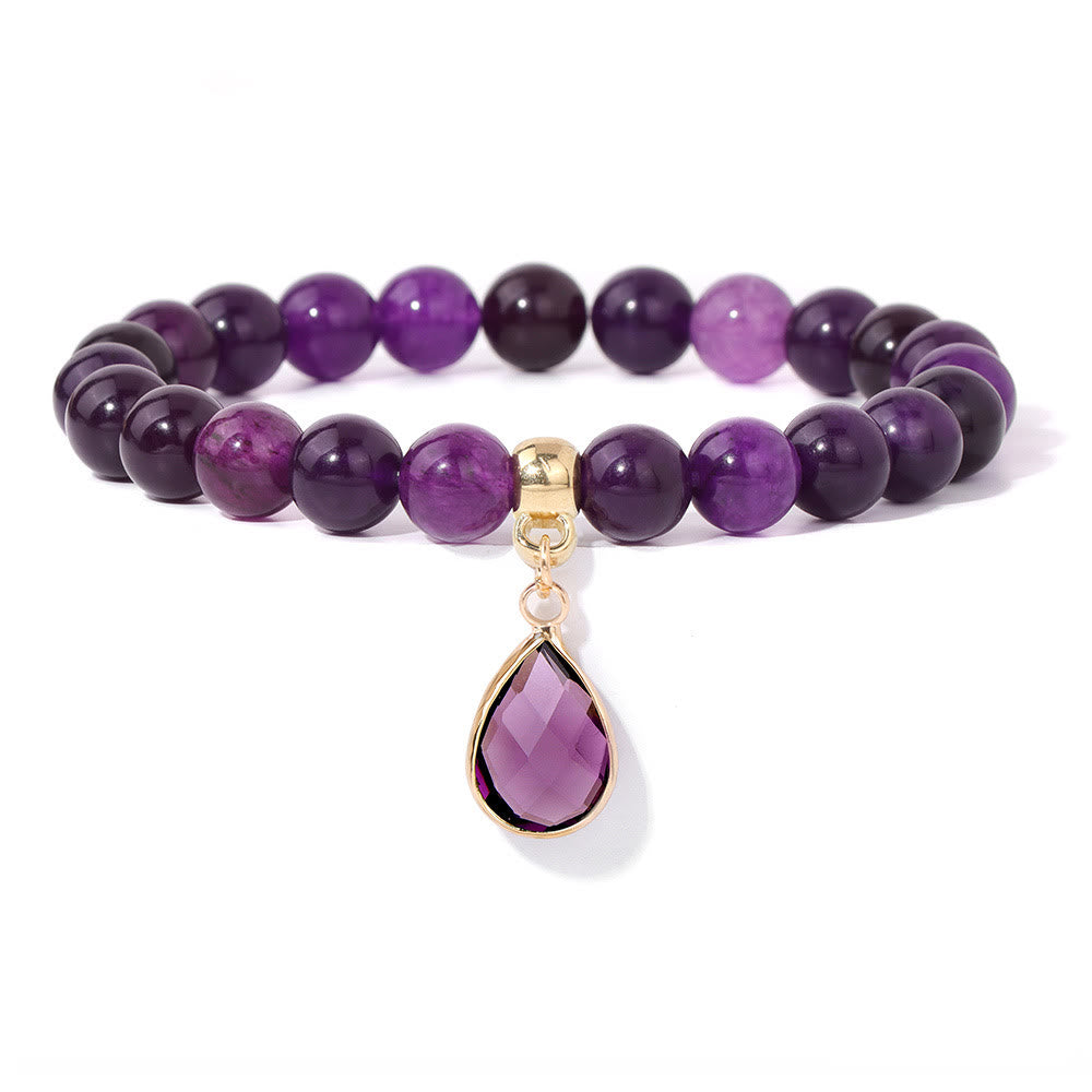 Pulsera Olivenorma de cuentas de cristal irregulares naturales de 8 mm