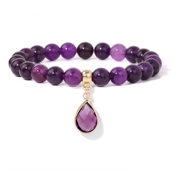 Pulsera Olivenorma de cuentas de cristal irregulares naturales de 8 mm