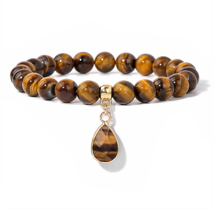 Pulsera Olivenorma de cuentas de cristal irregulares naturales de 8 mm