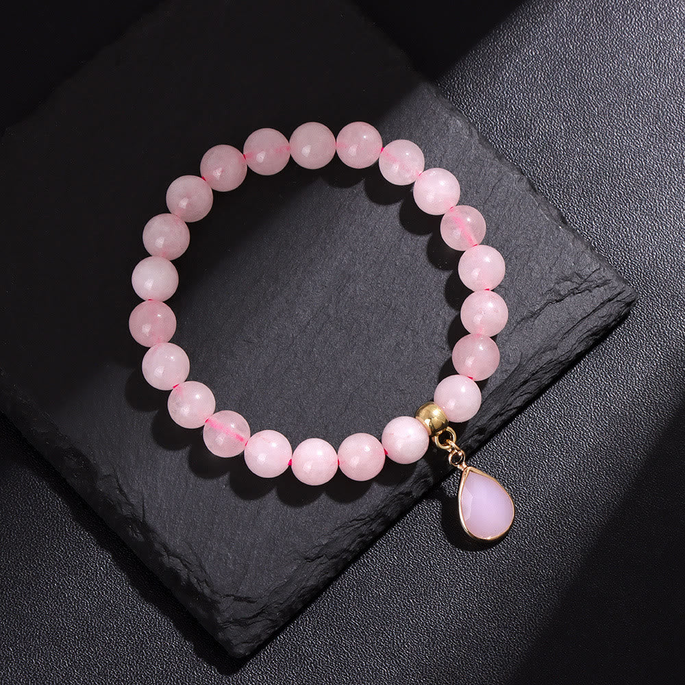 Pulsera Olivenorma de cuentas de cristal irregulares naturales de 8 mm