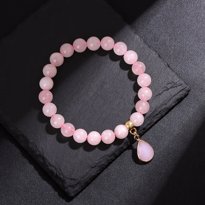Pulsera Olivenorma de cuentas de cristal irregulares naturales de 8 mm