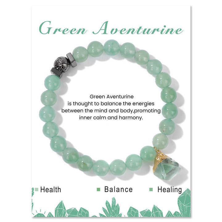 Pulsera con colgante de cuentas de lava de piedra natural Olivenorma