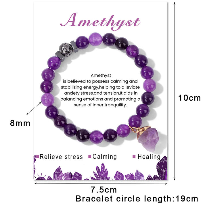 Pulsera con colgante de cuentas de lava de piedra natural Olivenorma