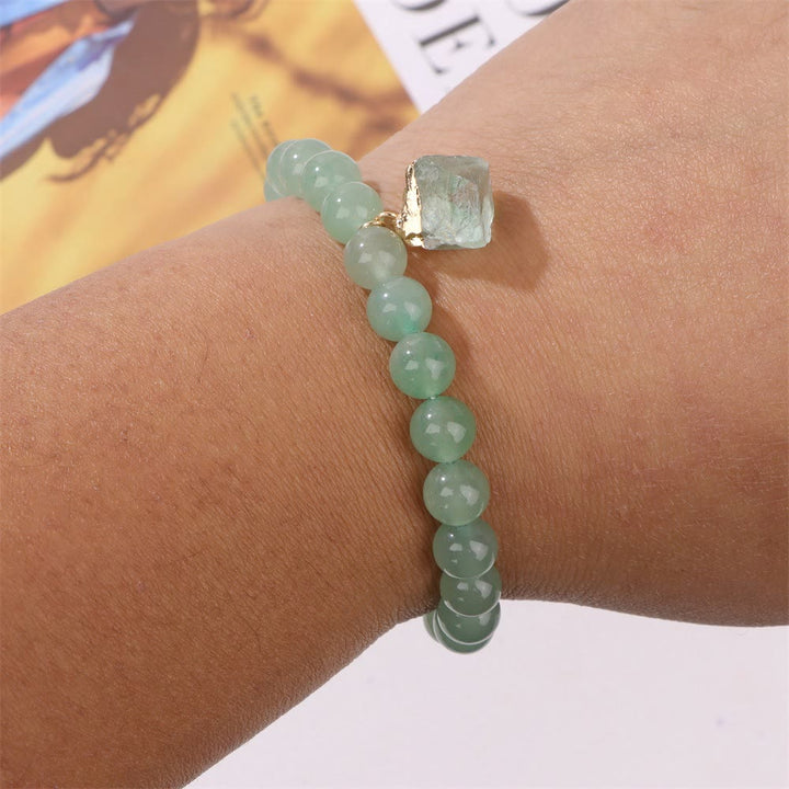 Pulsera con colgante de cuentas de lava de piedra natural Olivenorma