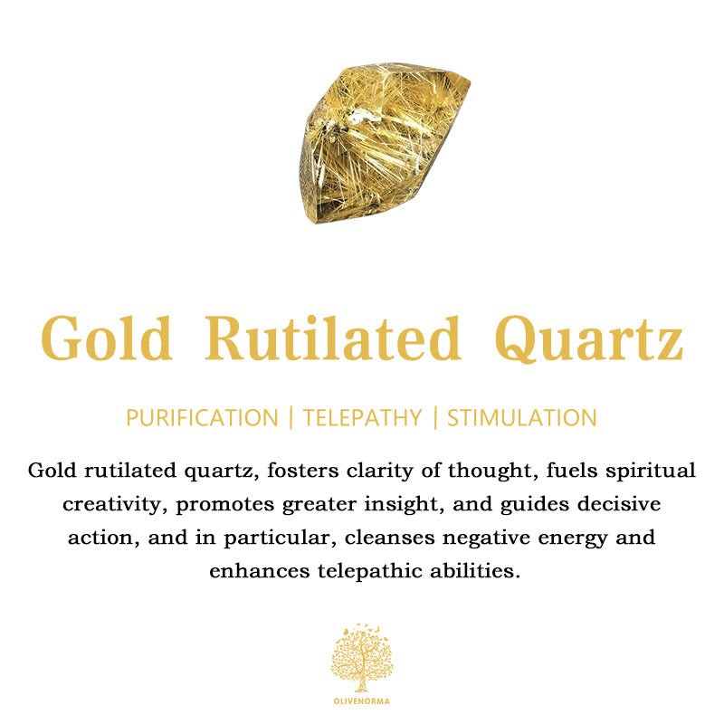 Conjunto de pulseras de cuentas de piedras preciosas de cristal con energía curativa Olivenorma