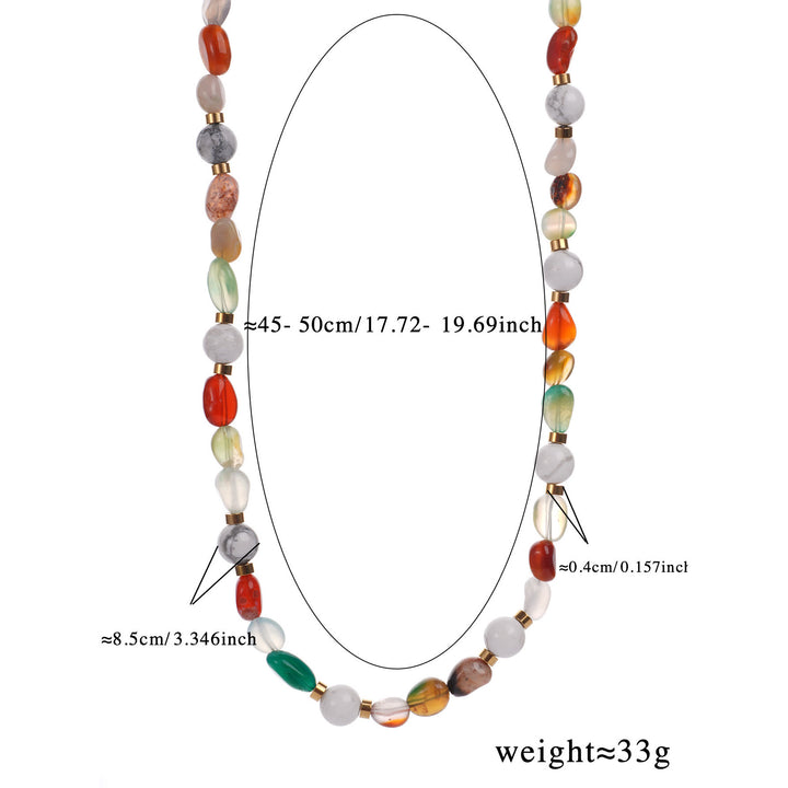 Collar de cuentas de concha de cristal natural Olivenorma con ojo malvado