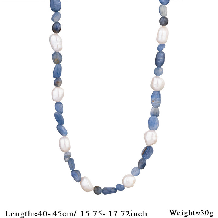 Collar con colgante de pez de acero inoxidable con cuentas de cristal de Olivenorma