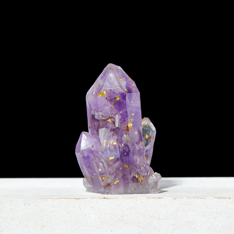 Piedra natural Olivenorma, grava, cristales epoxi, decoración de piedras preciosas